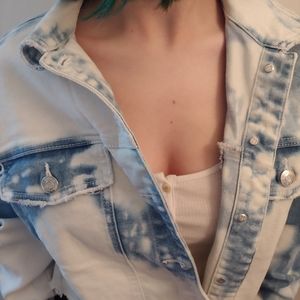 Bleached Crop Jean Jacket